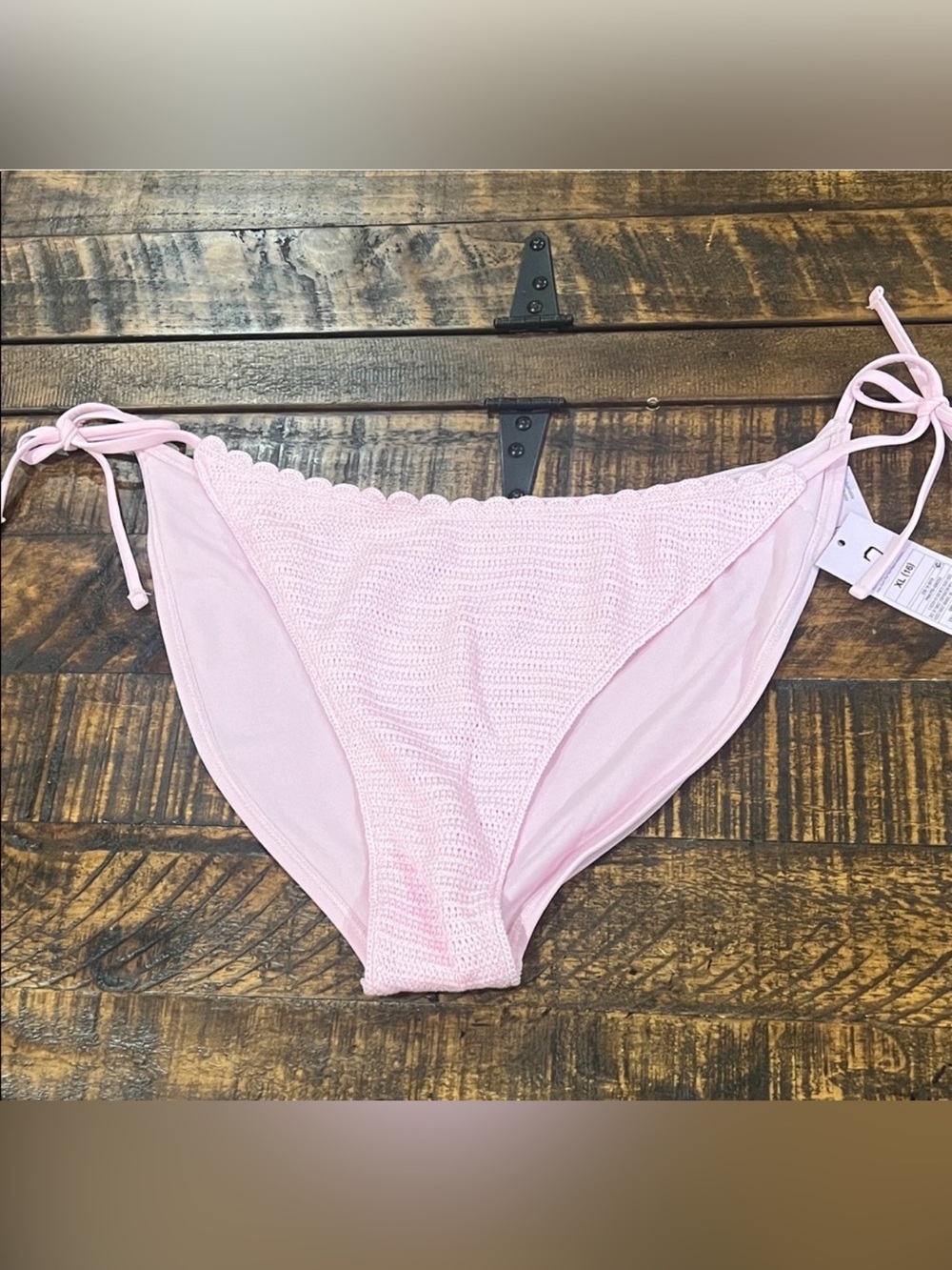 Crochet pink Bikini Bottom by size XL